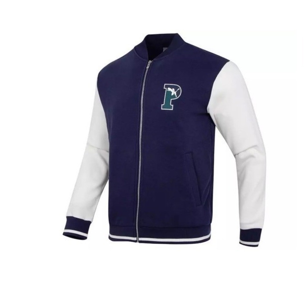 PUMA Jacket Mens M Sports Casual Color Block Letter Print